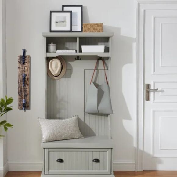 Backpack Wall Rack with 3 Railroad Stakes in Rustic Farmhouse Style - Picture 5 of 7